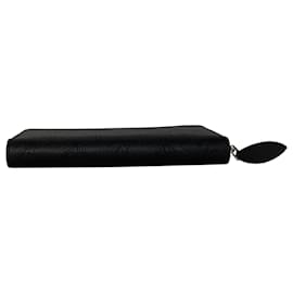 Louis Vuitton- Louis Vuitton Zippy Perforated Long Wallet in Black Leather-Black