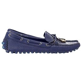 Mocassini piatti Gloria di Louis Vuitton in pelle blu Blu