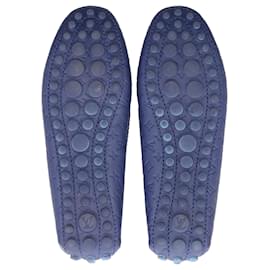 Louis Vuitton-Louis Vuitton Gloria Flat Loafers in Blue Leather-Blue