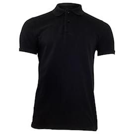 Tom Ford-Tom Ford Short Sleeve Polo Shirt in Black Cotton-Black