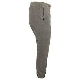 Fear of God- Fear of God Logo Patch Drawstring Sweatpants in Grey Cotton-Grey