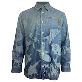 Loewe- Loewe x Paula's Ibiza Fish Overshirt in Blue Cotton Denim-Blue