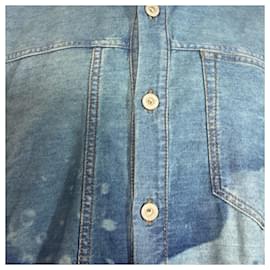 Loewe- Loewe x Paula's Ibiza Fish Overshirt in Blue Cotton Denim-Blue