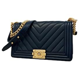 Chanel-Chanel Boy-Navy blue