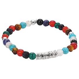 Autre Marque-Tateossian Carnelian & Silver Discs Beaded Bracelet-Multiple colors