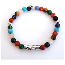 Autre Marque-Tateossian Carnelian & Silver Discs Beaded Bracelet-Multiple colors