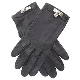 Hermès Hermes SOYA Kelly Driving Gloves Black
