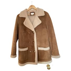 Cappotto 3/4 in pelle di agnello Pablo De Gerard Darel Camel Cammello