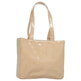 CHANEL Sac Tote Émail Beige Or CC Auth bs20922 Beige Doré