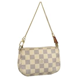 Louis Vuitton-LOUIS VUITTON Damier Azur Mini Pochette Accessoires Pouch N63005 LV Auth 105672-Other