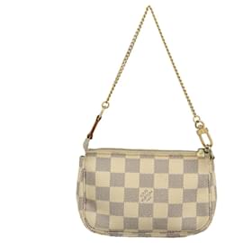 Louis Vuitton-LOUIS VUITTON Damier Azur Mini Pochette Accessoires Pouch N63005 LV Auth 105672-Other