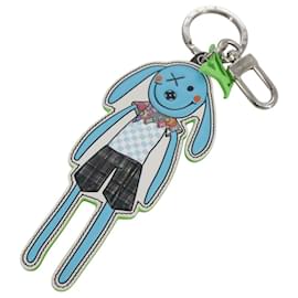 Louis Vuitton-LOUIS VUITTON Porte Cles LV Rabbit Key Ring Leather Blue MP2917 LV Auth 101591-Blue