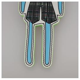 Louis Vuitton-LOUIS VUITTON Porte Cles LV Rabbit Key Ring Leather Blue MP2917 LV Auth 101591-Blue