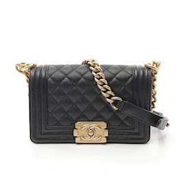 Chanel-Chanel Boy Chanel Small Chevron V-Stitch Shoulder Bag-Black