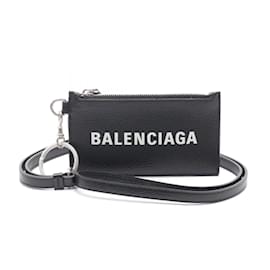 Balenciaga-Balenciaga Black Leather Coin Purse-Black