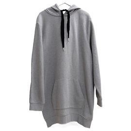 Sudadera con capucha de terciopelo T Alexander Wang con cordón Gris