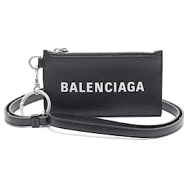 Balenciaga-Balenciaga Black Leather Coin Purse-Black