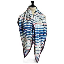 CHANEL Bufanda de Seda Doblada TBE RARA Multicolor