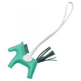 Hermès Hermes Rodeo PM Mint Malachite Blue Plume Charm Blue Green