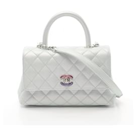 Chanel-Chanel Coco Handle Flap Matelasse Handbag-Blue