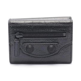 Balenciaga Cag Mini Geldbörse Schwarz