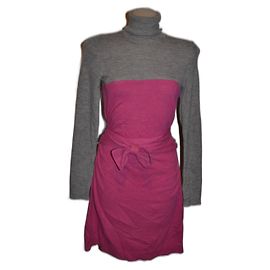 Love Moschino mini dress pink and grey wool blend Pink Grey