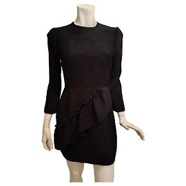 Sandro, robe épis noire, taille 36, tbe Noir