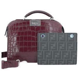 Fendi Peekaboo IseeU bag in Red Crocodile leather Label Red