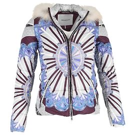 Emilio Pucci Puffer Fur Hooded Jacket in Multicolor Polyamide Multiple colors