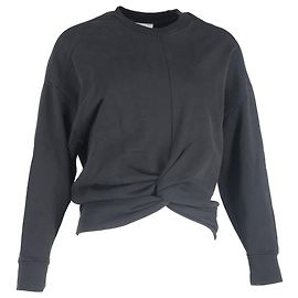 Pull ras du cou Iro Twisted en coton noir Noir