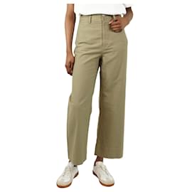 Autre Marque-Green canvas wide-leg trousers - size UK 8-Green