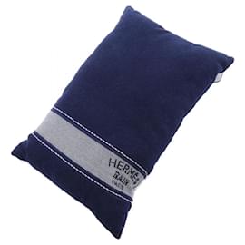 Hermès-Hermes Yachting Beach Cushion-White,Navy blue