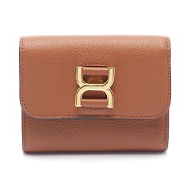Chloé MARCIE Small Trifold Wallet Brown