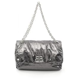 Balenciaga-Balenciaga Monaco Medium Shoulder Bag-Brown