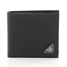 Prada-Prada Saffiano Leather Bi-Fold Wallet-Black