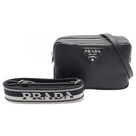 Bolsa de Ombro Prada Vit Daino Preto