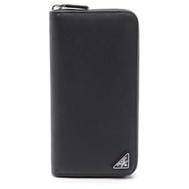 Prada-Prada Saffiano Long Wallet-Black