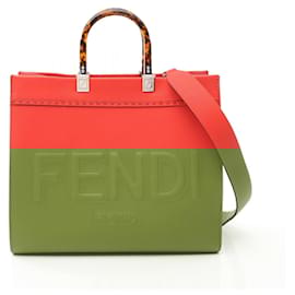 Fendi-Fendi Sunshine Medium Tote Bag-Red