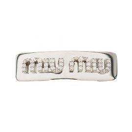 Fermaglio in strass Miu Miu Argento Altro
