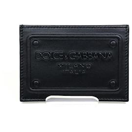 Dolce & Gabbana-Dolce & Gabbana Black Calfskin Card Holder-Black