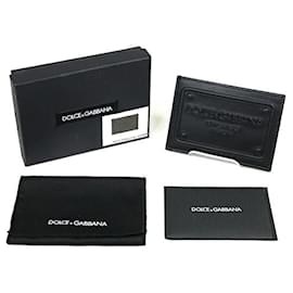 Dolce & Gabbana-Dolce & Gabbana Black Calfskin Card Holder-Black