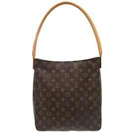 Louis Vuitton-Louis Vuitton Looping GM Monogram Shoulder Bag-Brown