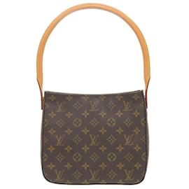 Louis Vuitton-Louis Vuitton Looping MM Monogram Shoulder Bag-Brown