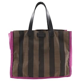 Fendi-Fendi Tote Bag Handbag in Pecan Pattern-Brown,Pink