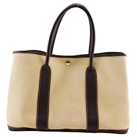 Hermès-Sac Tote PM Hermes Garden-Marron,Beige