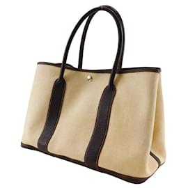 Hermès-Sac Tote PM Hermes Garden-Marron,Beige
