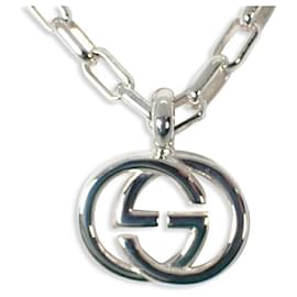 Gucci-GUCCI Silver 925 Interlocking Pendant Necklace-Other