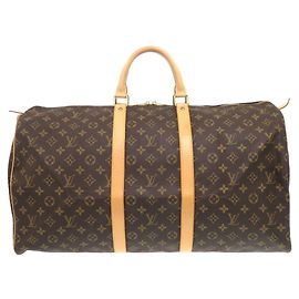 Sac Boston Monogram Keepall 55 de Louis Vuitton Marron