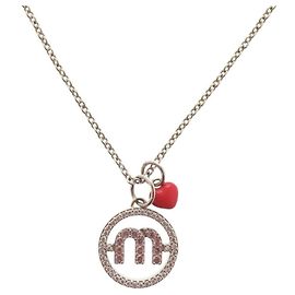 Collar Miu Miu Micro Candy Jewel Plata Rosa