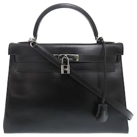 Hermès-Hermes Kelly 32 Handbag-Black